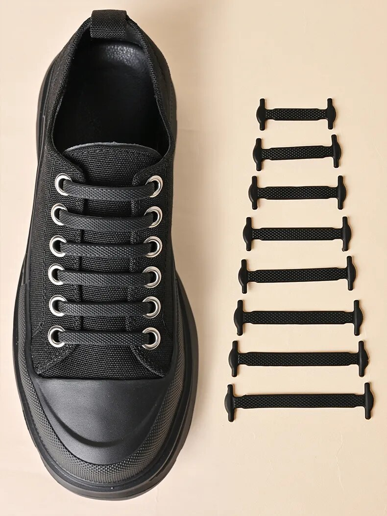 16 pz/lotto Nessun Laccio Lacci Delle Scarpe 12 colori Lacci Elastici Lacci In Silicone Pigri Creativi Merletto di Gomma_voghion.com