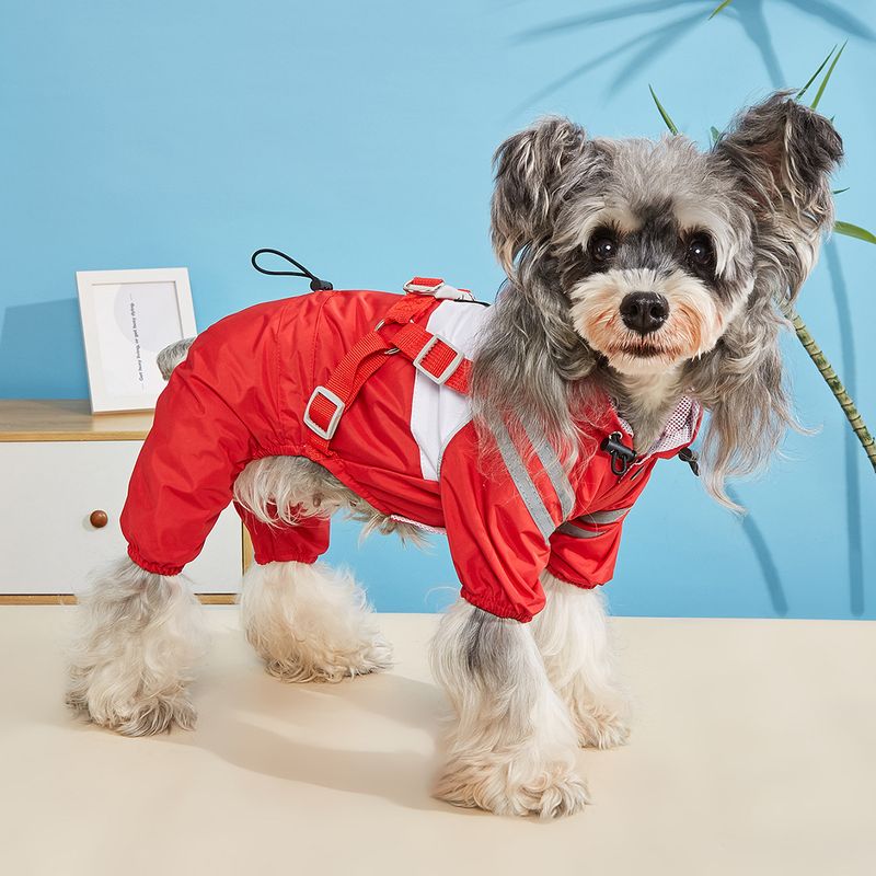 Clothing Universal Raincoat Large Small Full Coverage Leash Outdoor Dog Pet Clothes_voghion.com