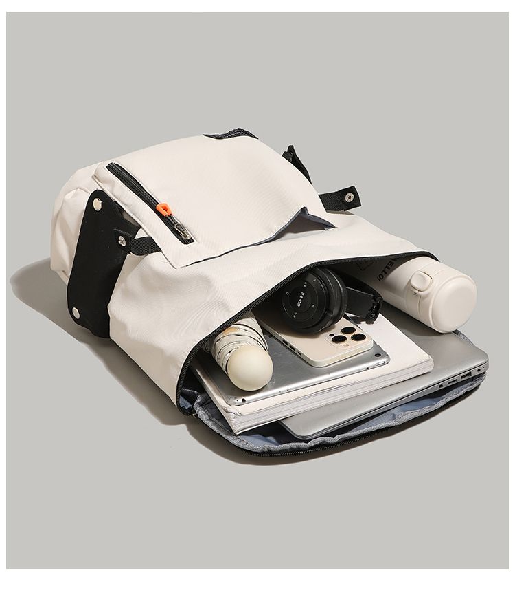 Ur Minimalist Contrast Color 2024 New Arrival Female College Student Schoolbag Outdoor Travel Backpack Large-Capacity_voghion.com