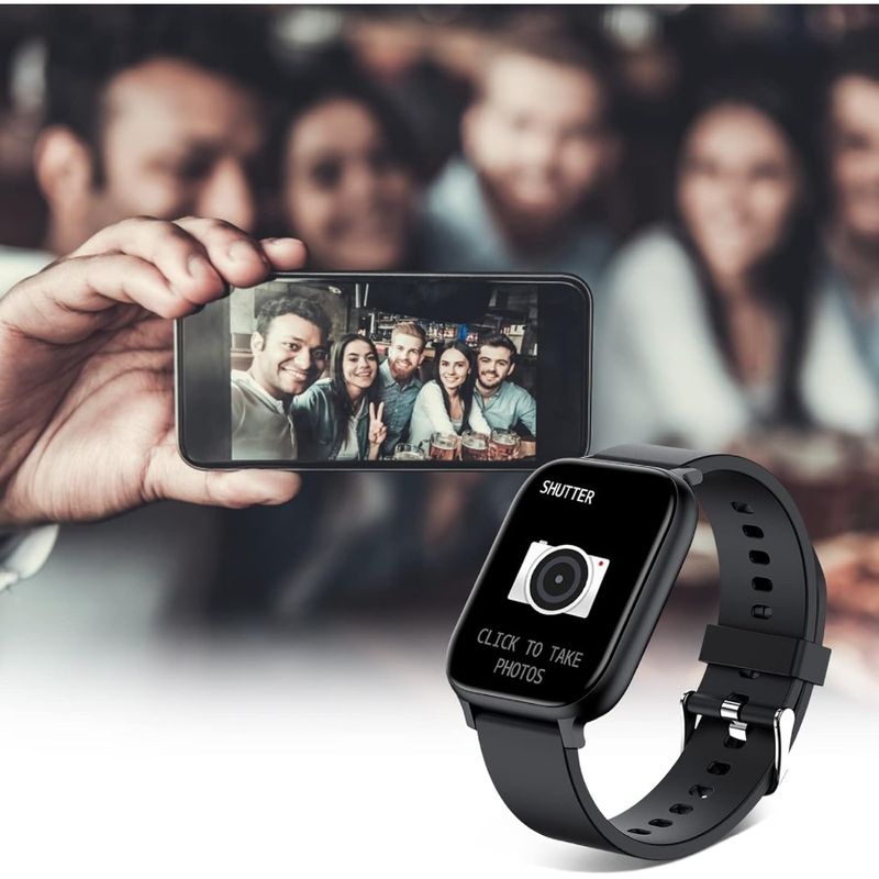 Montre connectée pour homme et femme, compatible avec iPhone, Samsung et Android, écran tactile 1,83 pouce, étanchéité IP68, Bluetooth_voghion.com
