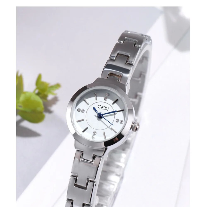 Gedi GEDI Exquisite Diamonds Student Orologio al quarzo da donna impermeabile, compatto, con bracciale in lega di temperamento_voghion.com