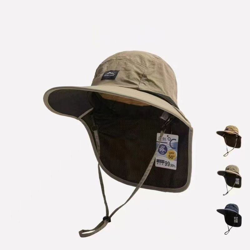 Moda Cappello da pescatore a tesa larga Nuovo cappello con protezione solare Cappelli da trekking ad asciugatura rapida Cappello da pescatore con parasole Cappelli da pesca_voghion.com