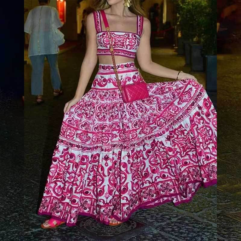 Heißer Verkauf neuer eleganter zweiteiliger bedruckter Swing-Anzug_voghion.com