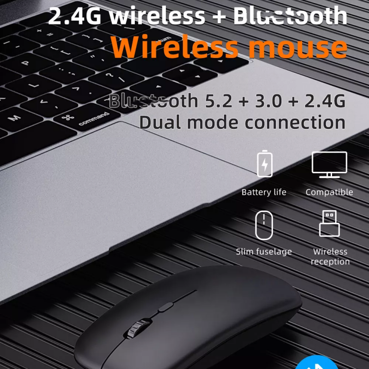 Herstellerpreis führte leise ergonomische wiederaufladbare kabellose Maus für Laptop / PC_voghion.com