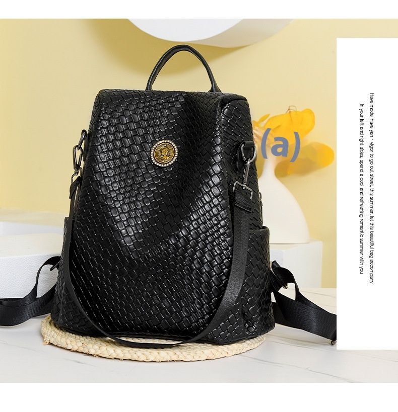 Karštai parduodama kuprinė moterims 2024 m. Nauja korėjietiška versija. Madinga ir universali moteriška rankinė, didelės talpos kelioninis krepšys._voghion.com