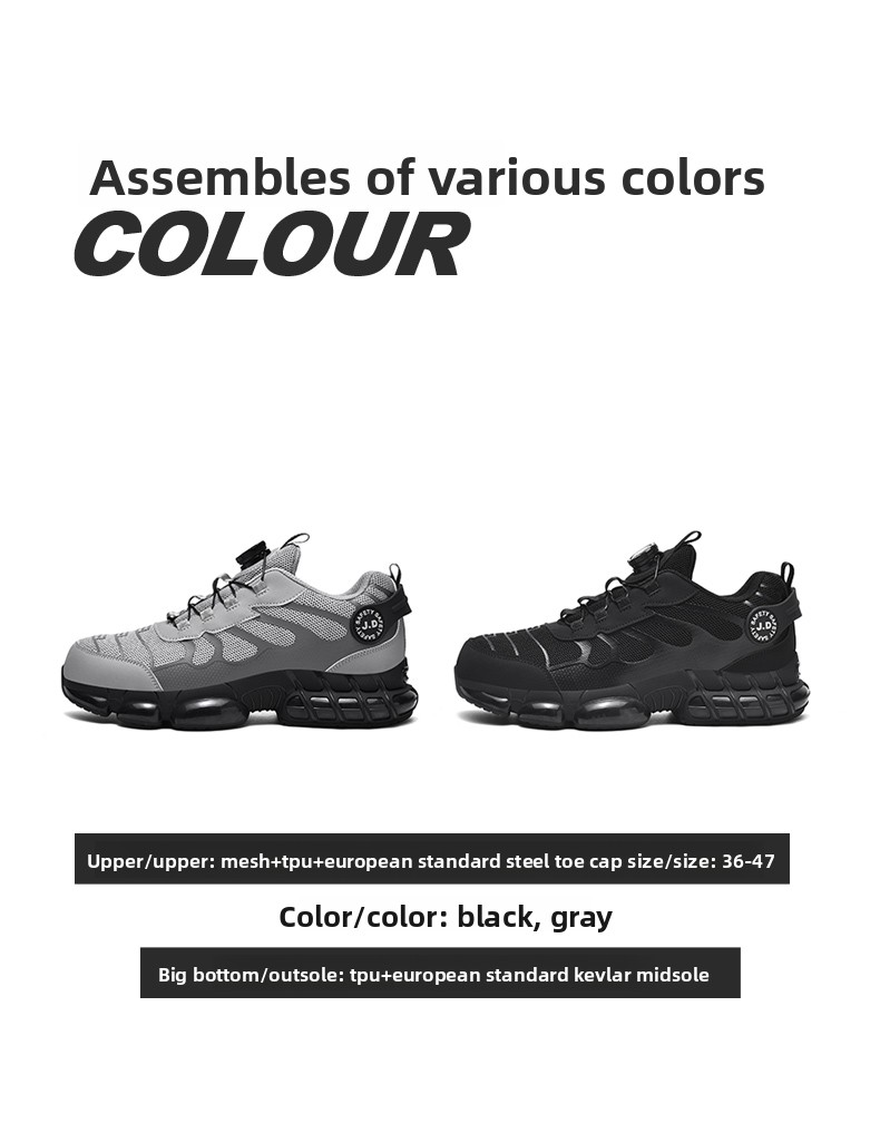 Scarpe con punta in acciaio LARNMERN per uomo e donna, comode scarpe da ginnastica di sicurezza leggere e comode, scarpe da lavoro da tennis colorate_voghion.com