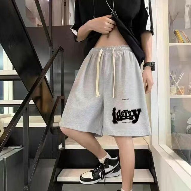 2024 Zomer Sport Shorts, Heren Veelzijdige Casual Koppels Losse Kwart Micro Elastische Strandbroek, Trendy_voghion.com