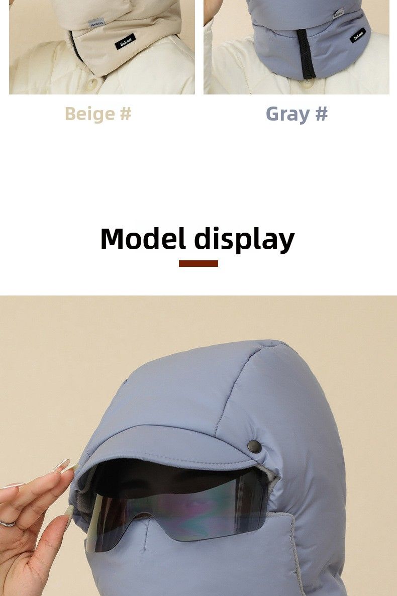 Protezione per il viso essenziale, unisex, per sci, ciclismo, bici elettrica, spessa, foderata in pile invernale, resistente al freddo, Lei Feng_voghion.com