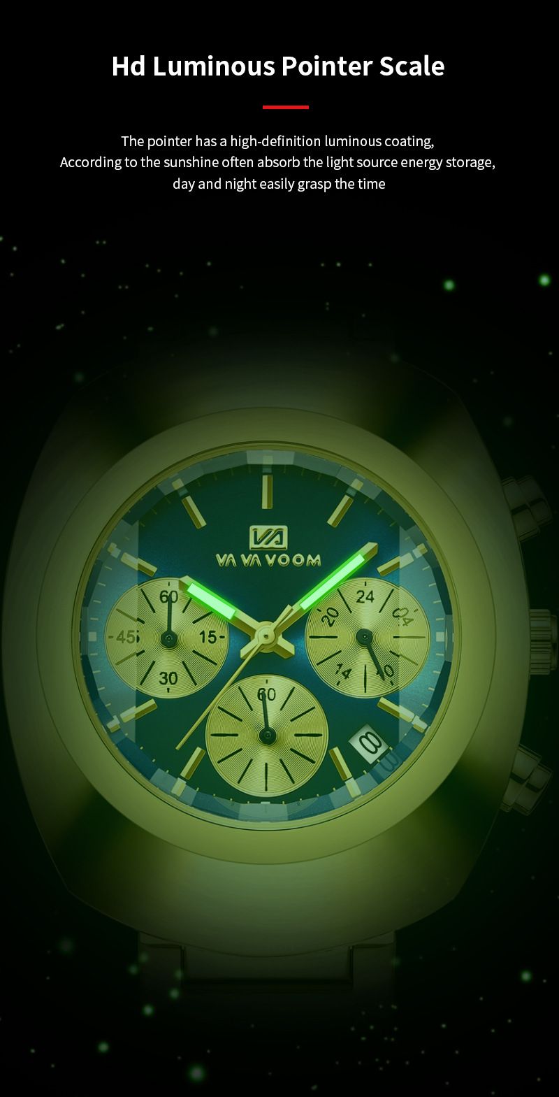 Va Va Voom Herrenuhr Sechspoliger Multifunktionskalender Wasserdicht Leuchtende Herrenuhr Mode Temperament Quarzuhr_voghion.com