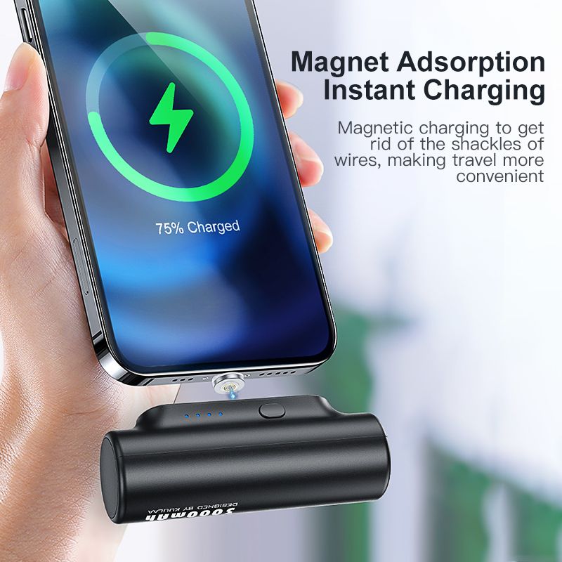 Magnetic Power Bank 3000mAh Mini Magnet Charger PowerBank για φορητή μαγνητική εξωτερική μπαταρία Xiaomi έκτακτης ανάγκης_voghion.com