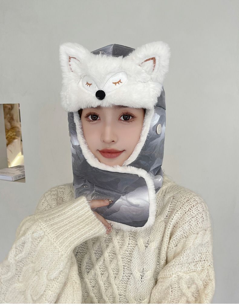 Lei Feng For Women Winter New Korean Version Thickened Fleece Outdoor Cycling Warmth Essential Windproof Coldproof_voghion.com