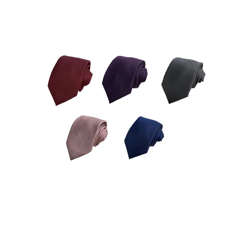 Cravatta in poliestere di alta qualità, cravatta da lavoro alla moda da 7 cm, cravatta classica tinta unita_voghion.com