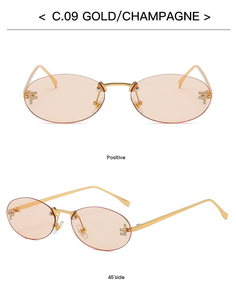 Fashion Fashion Big Square Sunglasses Women Brand Pilot Clear Sun Glasses Female Oversized Half Frame Shades Eyewear Rimless_voghion.com
