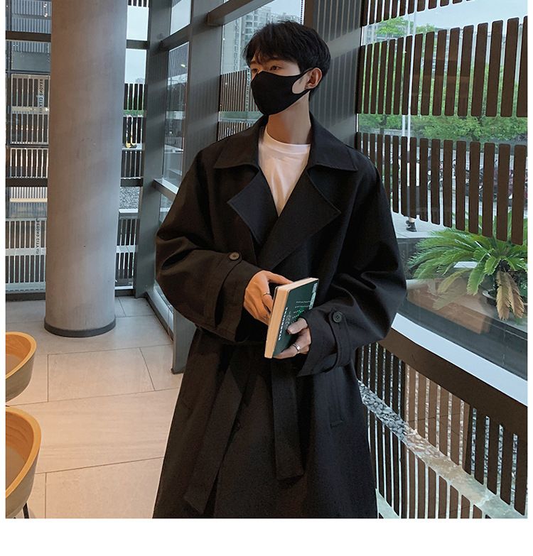 2025 Neue Windjacke für Herren im mittleren bis langen Stil, Frühling und Herbst, koreanische Trendmarke, lässiger High-End-Mantel_voghion.com