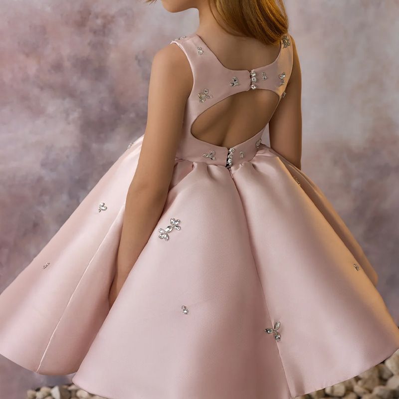 Neue Mädchen Abendkleid Rosa Kleines Mädchen Geburtstag Party kinder Prinzessin Rock Tutu Rock Frühling Kleine Kleid Rock_voghion.com