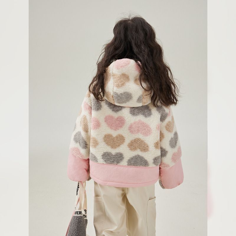 Steppjacke mit Fleecefutter für Mädchen – Gemütlicher Wintermantel mit abnehmbaren Handschuhen (ab 8 Jahren, 120–170 cm, Rosa/Handschuh-Set)_voghion.com