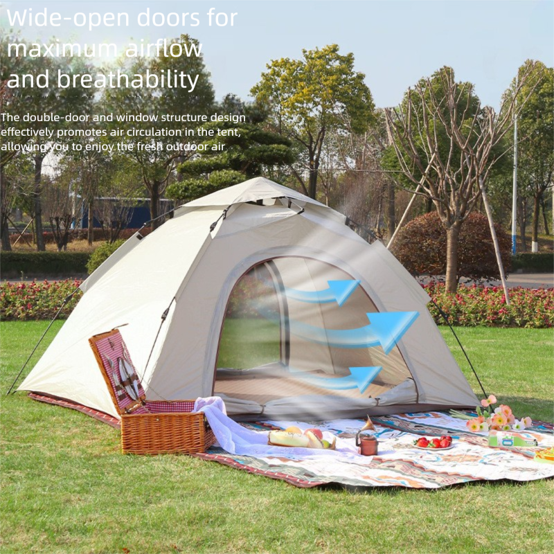 Tenda pieghevole automatica per esterni, portatile, con montaggio rapido, attrezzatura da campeggio, tessuto in poliestere spesso, antipioggia e antisole_voghion.com