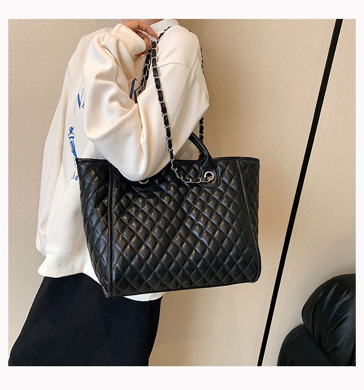 Women's Handbag Diamond Gott Bag Women's Large Capacity Tote Chain Bag Shoulder Bag_voghion.com