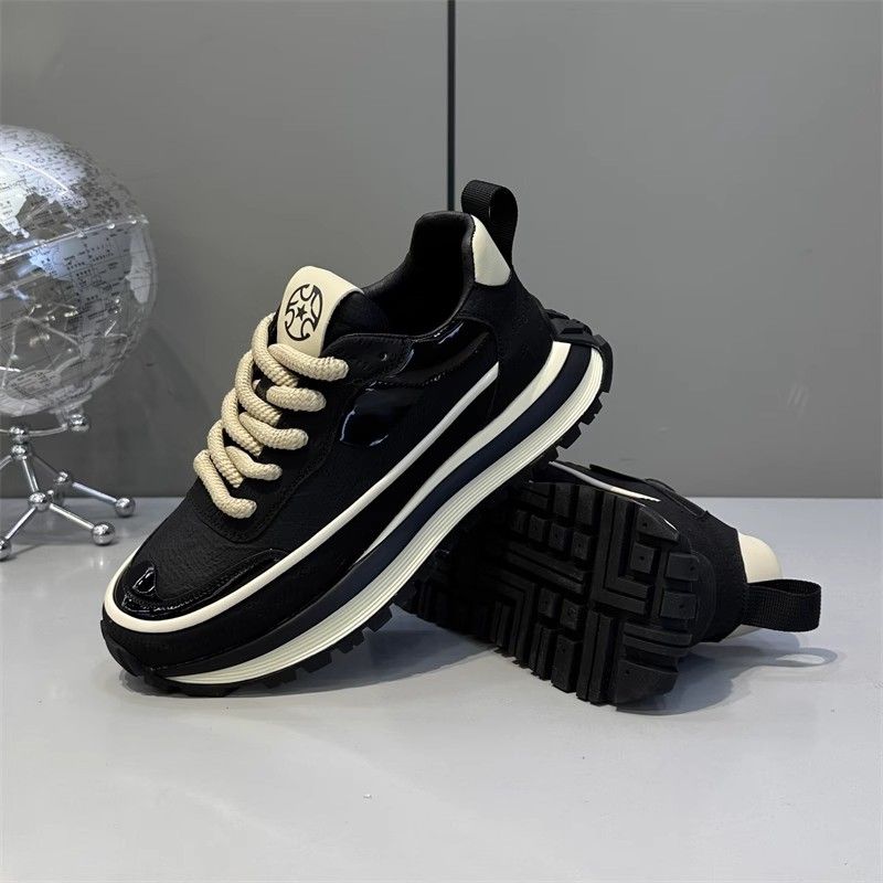 Chaussures pour hommes Chaussures décontractées légères et respirantes à semelles épaisses Chaussures de sport à semelles souples à haute élasticité_voghion.com