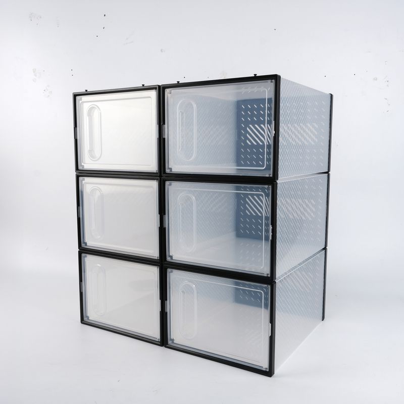 Cutie de pantofi transparentă din plastic pentru sufragerie, cu ușă laterală, pliabilă, cutie de depozitare pentru pantofi, dulap de pantofi din plastic, raft pentru pantofi, cutie de pantofi, pantofi en-gros_voghion.com