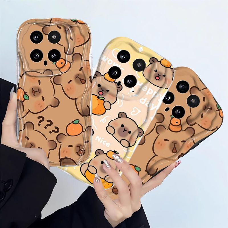 Capybara Cute Phone Case for Xiaomi Mi 11 12 Lite 12T 12T Pro X3 NFC X3 X3 Pro X5 5G Silicone Cover_voghion.com