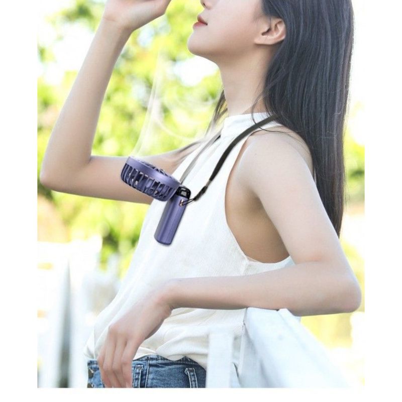 High Power Handheld Fan For Dormitory Office Ultra Quiet Long USB Mini Foldable Portable Silent Plastic Steel Line_voghion.com
