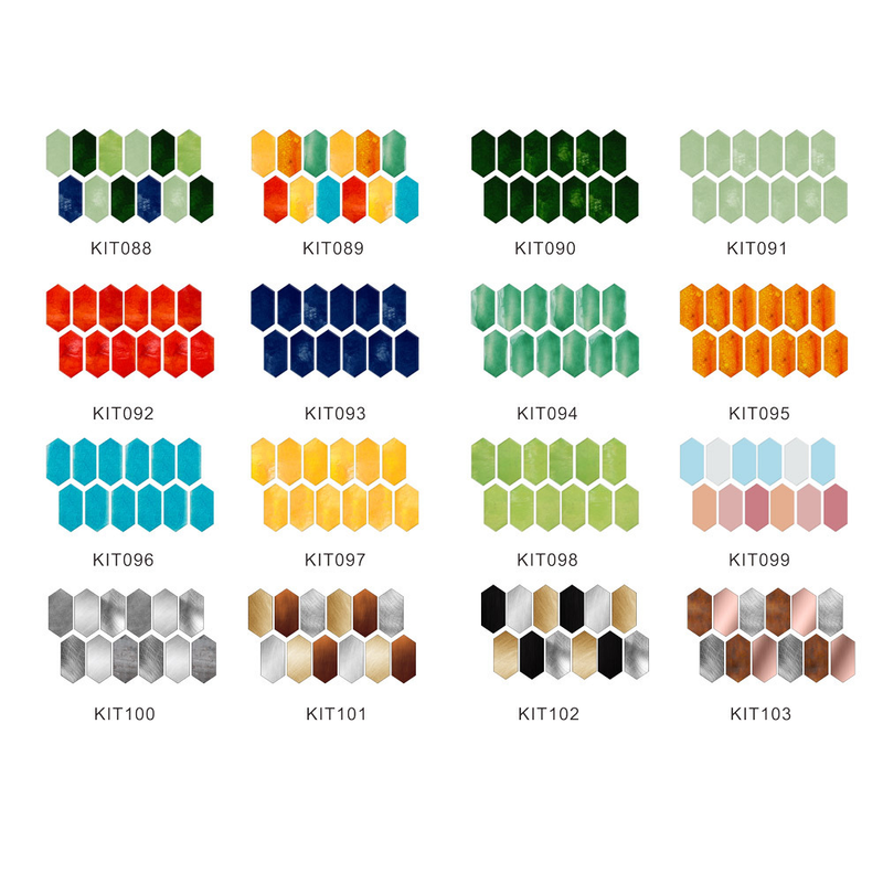 KIT001-103 Marmora kalnu kristāla keramikas flīzes ar pašlīmējošu nodilumizturīgu grīdas uzlīmi, mājas virtuves remonts_voghion.com