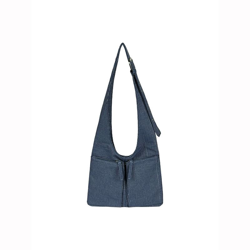 Borsa a tracolla singola in denim, in tela di alta qualità, in stile spagnolo, con tracolla a catena_voghion.com