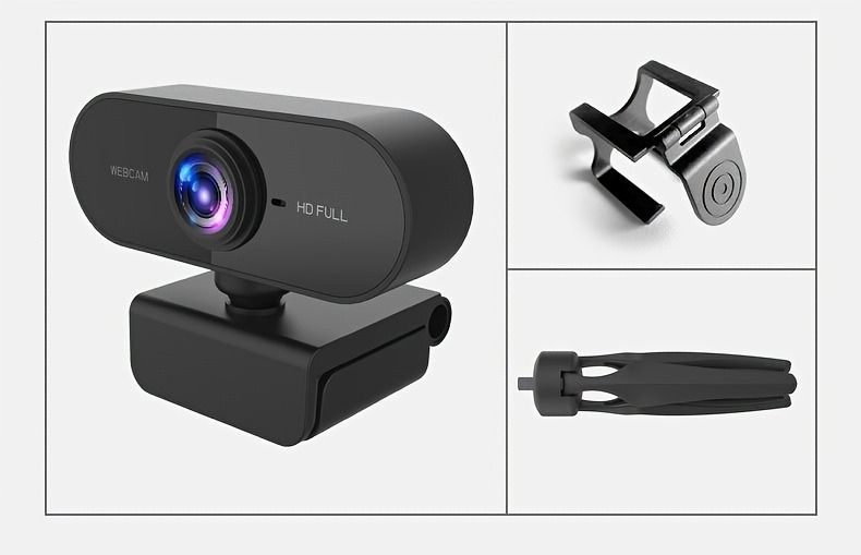 1080P Full HD Computer Webcam With Microphone Voice Call Conference Live Privacy Cover Stand Gaming Binding Live Web_voghion.com