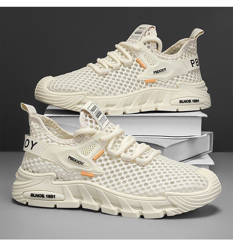 Scarpe da uomo in cocco, scarpe in rete intrecciata Fly, scarpe sportive da uomo per esterni, scarpe casual da corsa ad asciugatura rapida con suola morbida_voghion.com