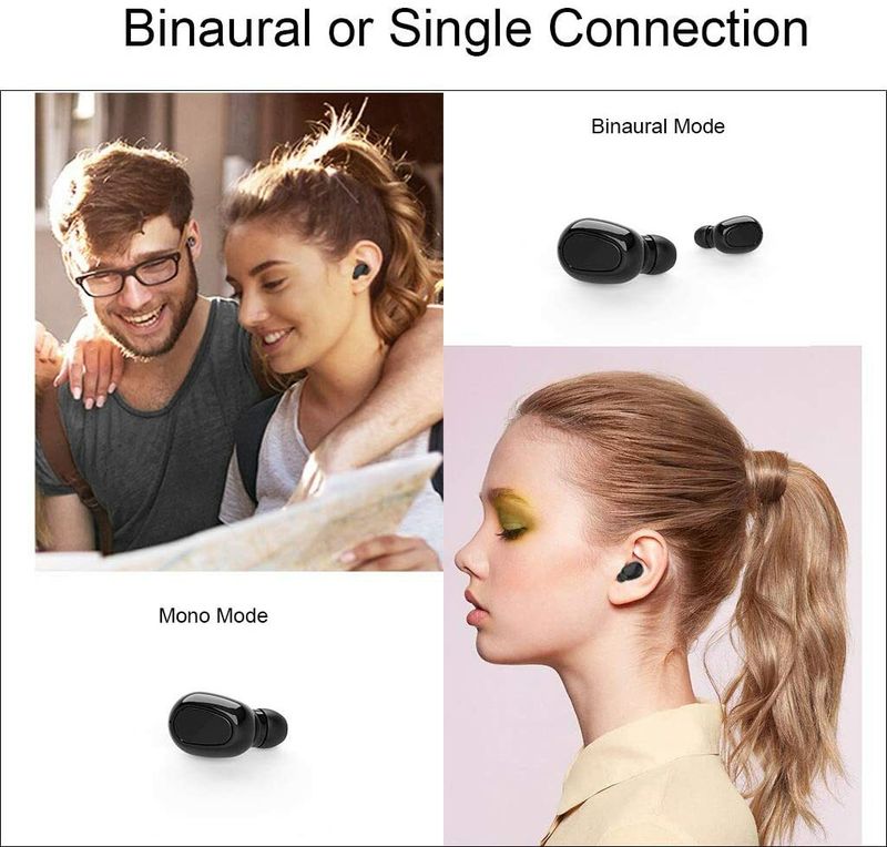 Bluetooth 5.0 Headset TWS Drahtlose Kopfhörer Mini Ohrhörer IPX5 Stereo Kopfhörer_voghion.com