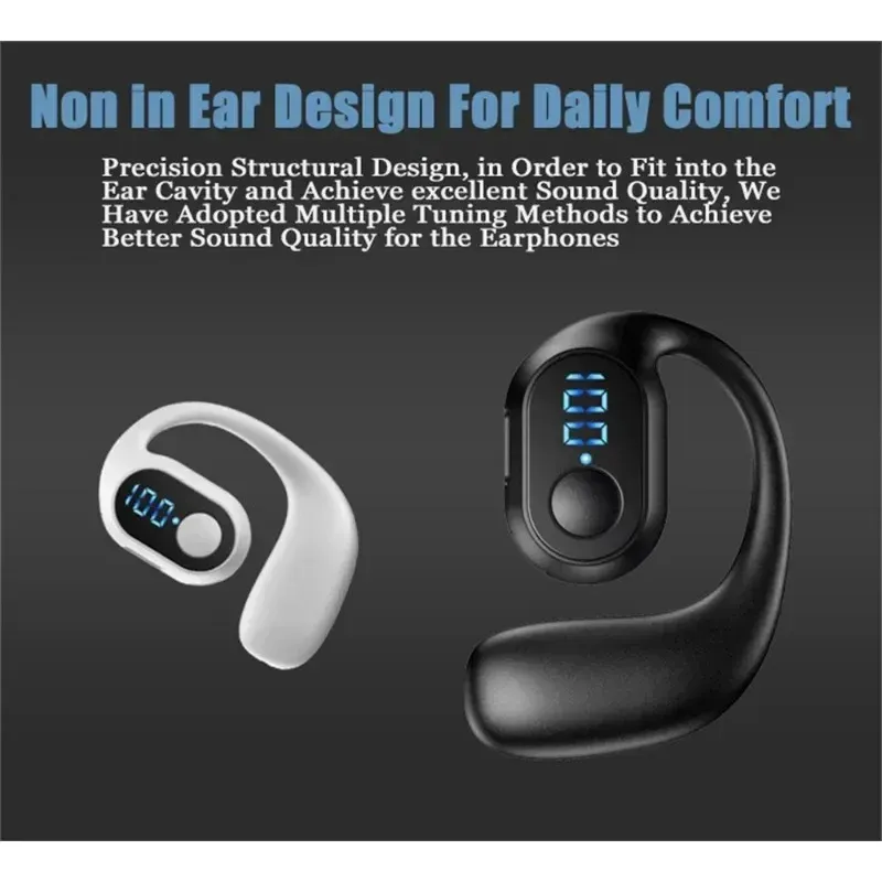 Bluetooth 5.3 Headphone TWS Wireless Ear Hook Earphone HiFi Stereo Noise Reduction Headset Waterproof Earbud For Huawi Xiami_voghion.com