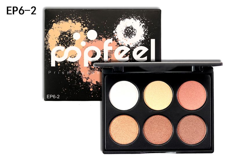 POPFEEL 6 Color Powder Eyeshadow 6 Color Eyeshadow Pearlescent Matte Makeup Palette_voghion.com