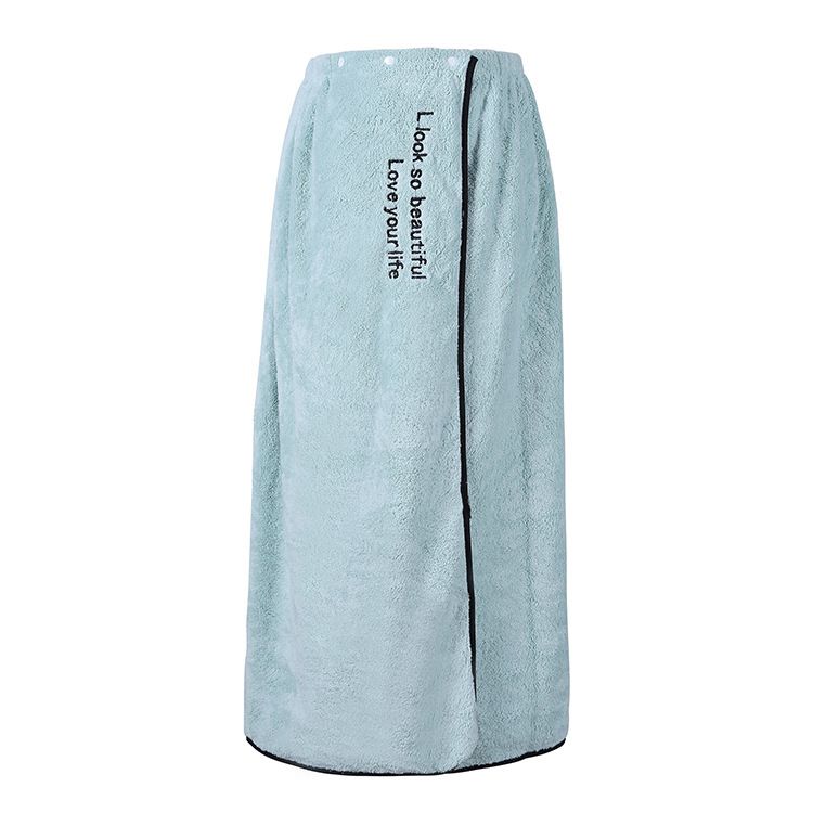 Japanese Style Wearable Bath Towel Set - Soft & Super Absorbent (Includes Hair Towel Headband & Wrap Dress Embroidered Design)_voghion.com