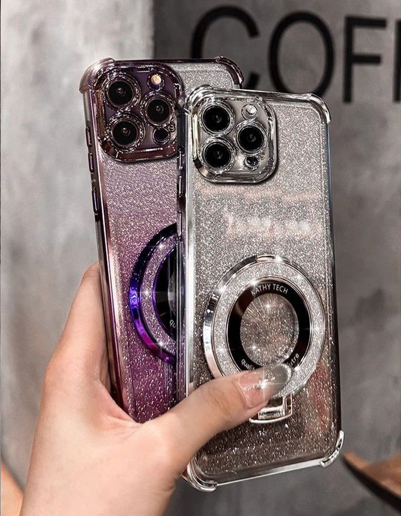 Luxury Bead Bracelet Ring Shockproof Case For Huawei Nova 13 Pro 12 11 10 9 8 7 6 5 Pro SE Silicone Glitter Stand Holder Cover_voghion.com