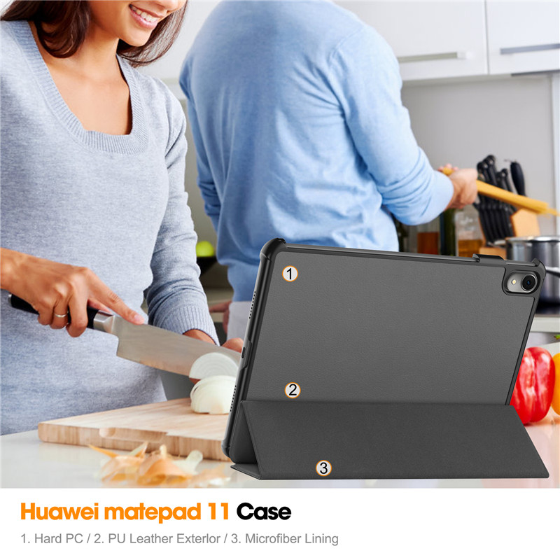 Caqa Per Huawei Matepad11 2023 Custodia 11.0 Tablet Cuoio Duro PC Guscio Della Pelle Per Matepad 11 Copertura 2023 Smart Protettiva Funda_voghion.com