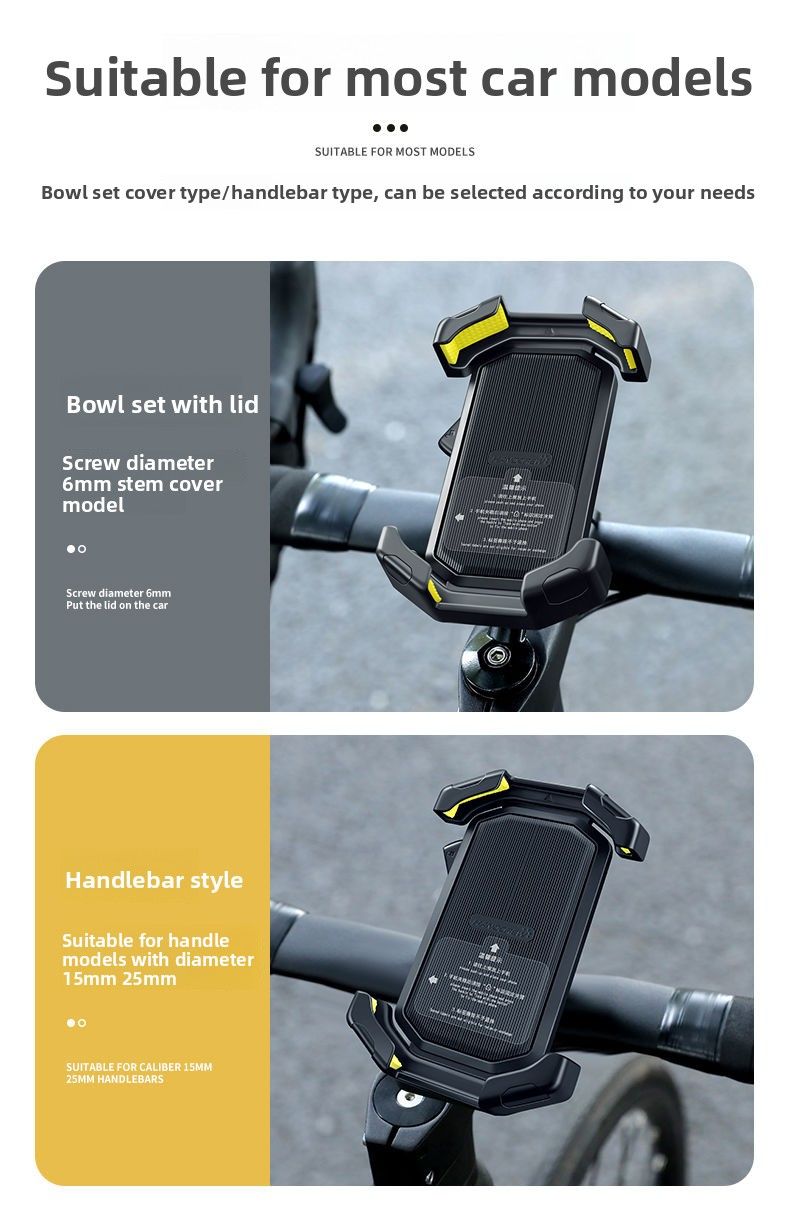 Nuovo supporto universale per bicicletta da corsa e da montagna, anti-caduta, con assorbimento degli urti, per telefono da manubrio._voghion.com