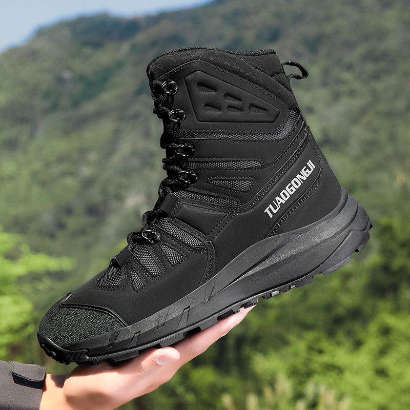 Herren Outdoor-Kletterschuhe Wanderstiefel Rutschfeste, verschleißfeste, wasserdichte, atmungsaktive Sportstiefel in großer Größe_voghion.com