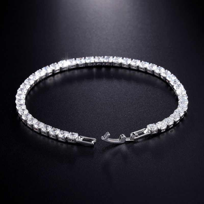 Personalizowana Hip-Hop 4,0 mm cyrkonowa tenisówka dla mężczyzn i kobiet, galwanizowana modna prosta bransoletka_voghion.com