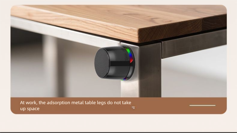 Mini enceinte Bluetooth portable magnétique d'extérieur étanche avec caisson de basses sans fil_voghion.com