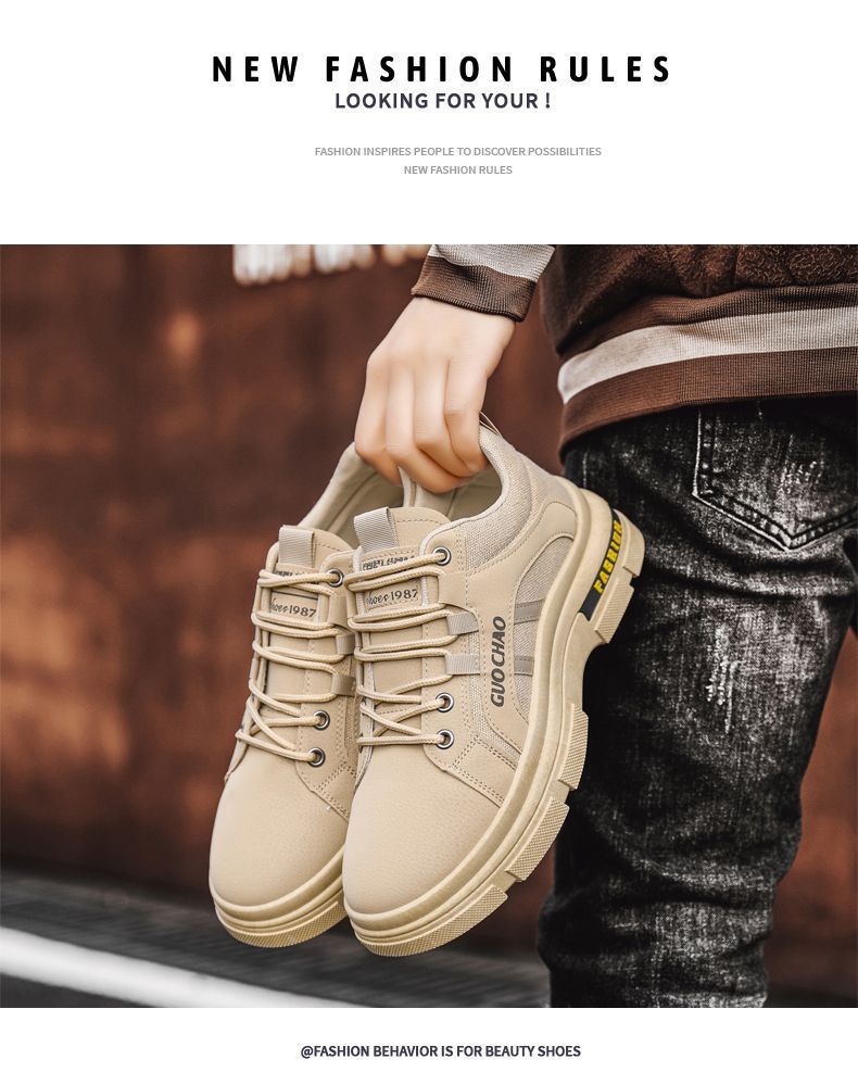 Spring And Autumn Men's Work Shoes Construction Site Work Safety Shoes Work Non Slip Wear Resistant Casual Shoes_voghion.com