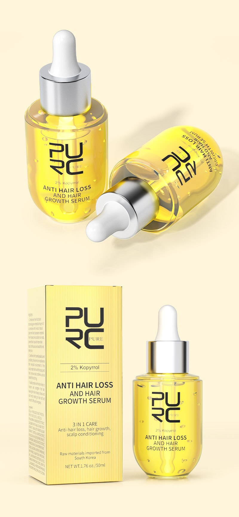 PURC Nutrition Old Ginger King Health Olio liquido riparatore e nutriente per capelli densi_voghion.com