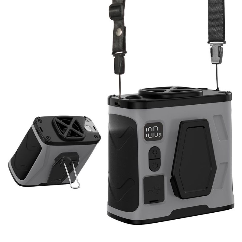 Venkovní ventilátor s rychlým chlazením, přenosný USB nabíjecí ventilátor s dlouhou výdrží baterie, bezkartáčový motor, továrna na krk_voghion.com