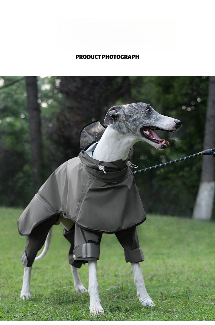 Wakytu UK Grand imperméable pour animaux de compagnie Poncho de pluie Veste imperméable à quatre pattes pour chien de taille moyenne Coupe-vent et imperméable_voghion.com