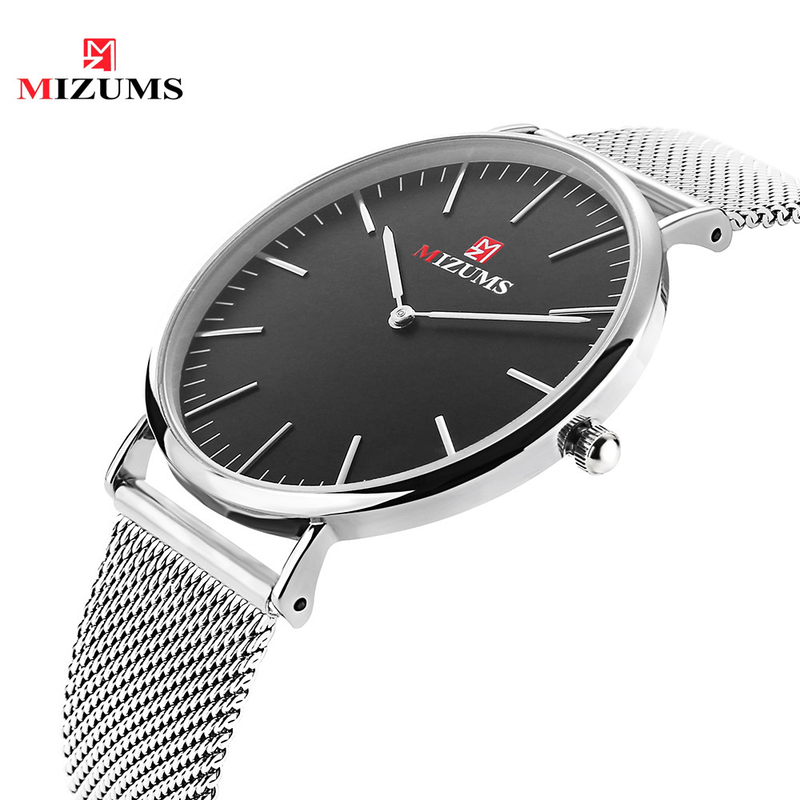 MIZUMS M8009 Ceas bărbătesc cu cuarț, business casual, cu bandă de oțel_voghion.com