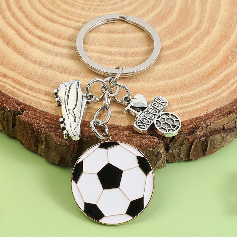 Portachiavi commemorativo in lega con ciondolo a forma di goccia per appassionati di sport calcistici, borsa per la scuola, accessori_voghion.com