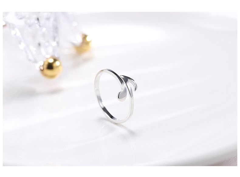Wanying Note Ring S Pure Silver Japanese and Korean Simple Fashion Style Internet Red Jewelry_voghion.com