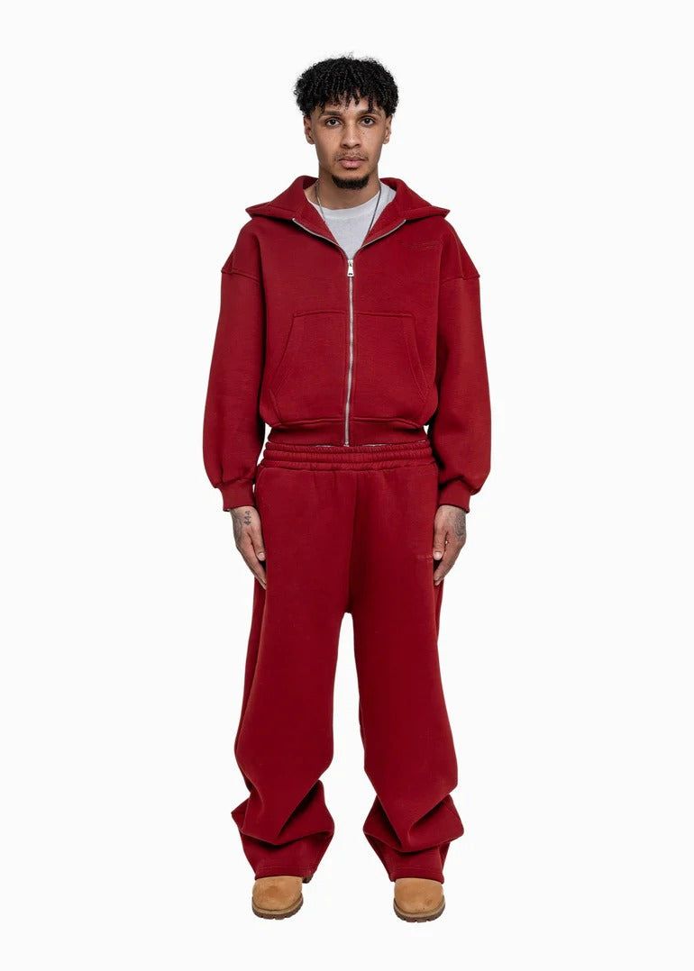 Men’s 3D Printed Hoodie & Jogger Set – Custom Streetwear Zip-Up Sweatshirt & Trousers (Black/Grey, XS-6XL)_voghion.com