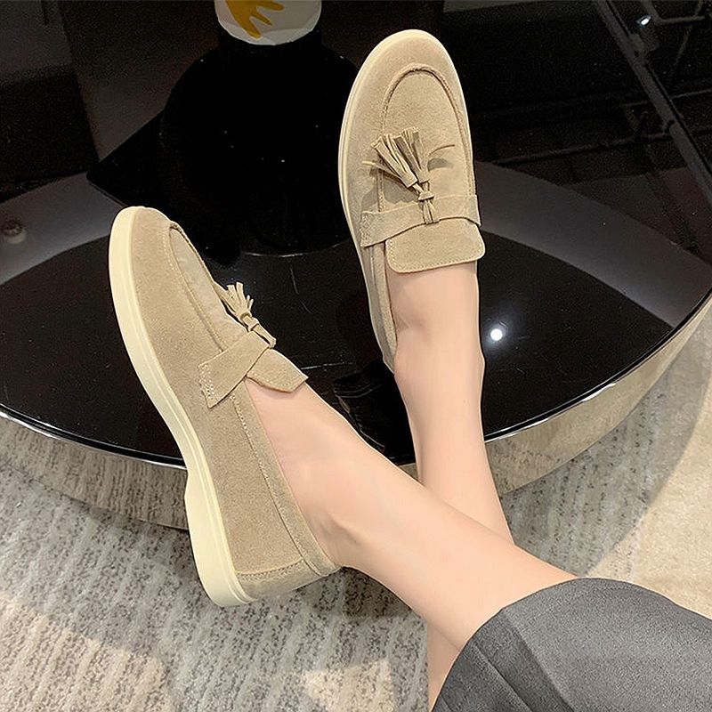 SHLIANG New Suede Driving Shoes Leather Women Casual Shoes Brand Design Soft Women Loafers Moccasins Slip On Leisure Walking Shoes Y0271_voghion.com