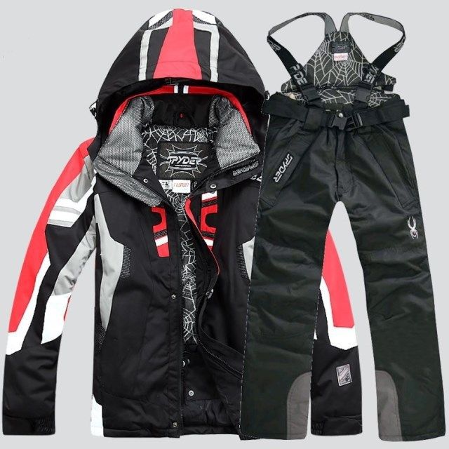 Men's Waterproof Ski Jacket & Pants Set – Winter Thermal Snowsuit For Outdoor Sports (Blue, Red, Black, Grey, Orange, White) – S/M/L/XL/XXL_voghion.com